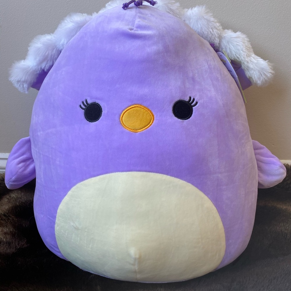 RARE 16” Elina Peacock Squismallow NWT